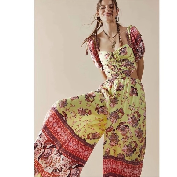 New Bali Citrus Skies One-Piece Jumpsuit Size Medium - Picture 2 of 16